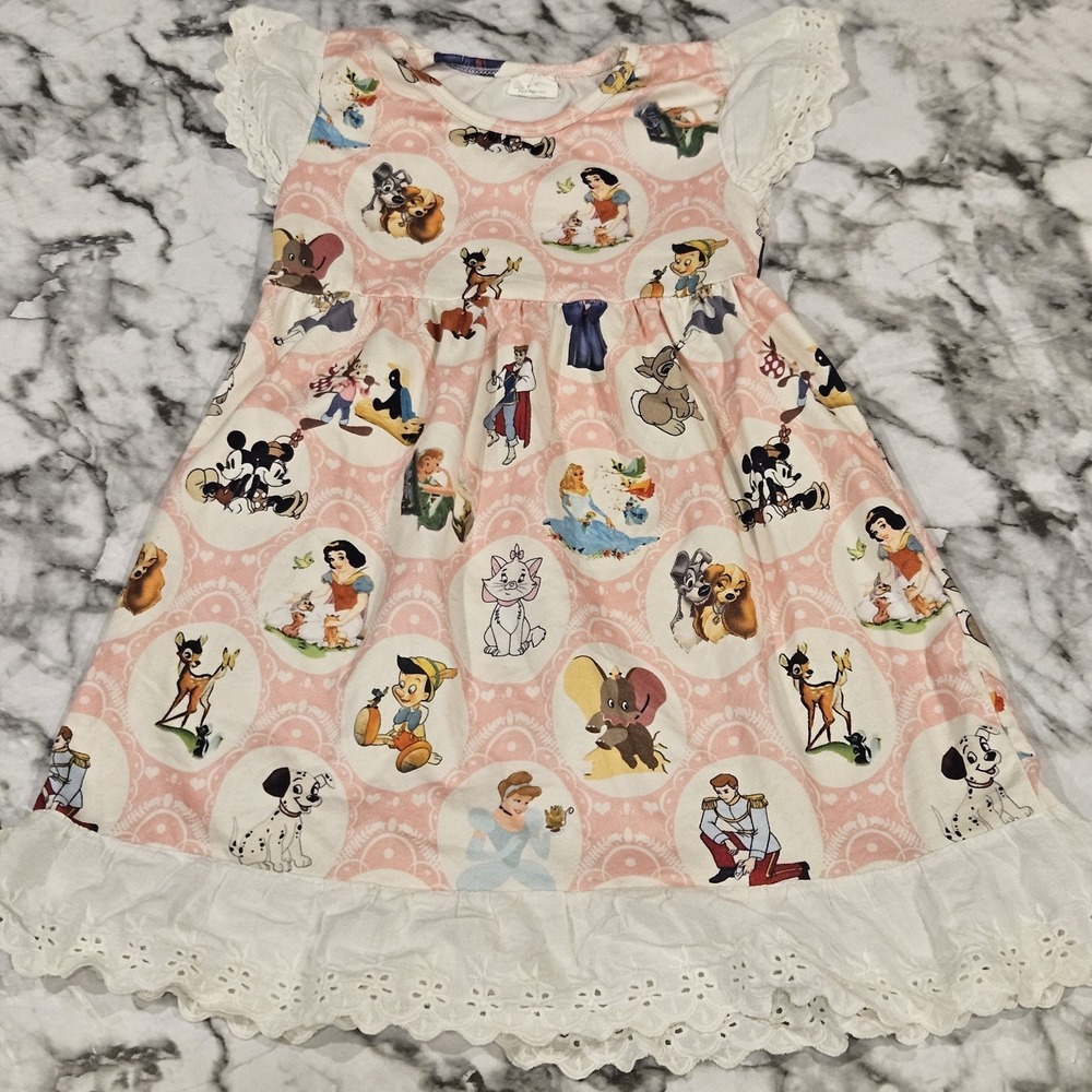 Classic Cartoon Characters Milksilk Dress Size 3T - Picture 3 of 5